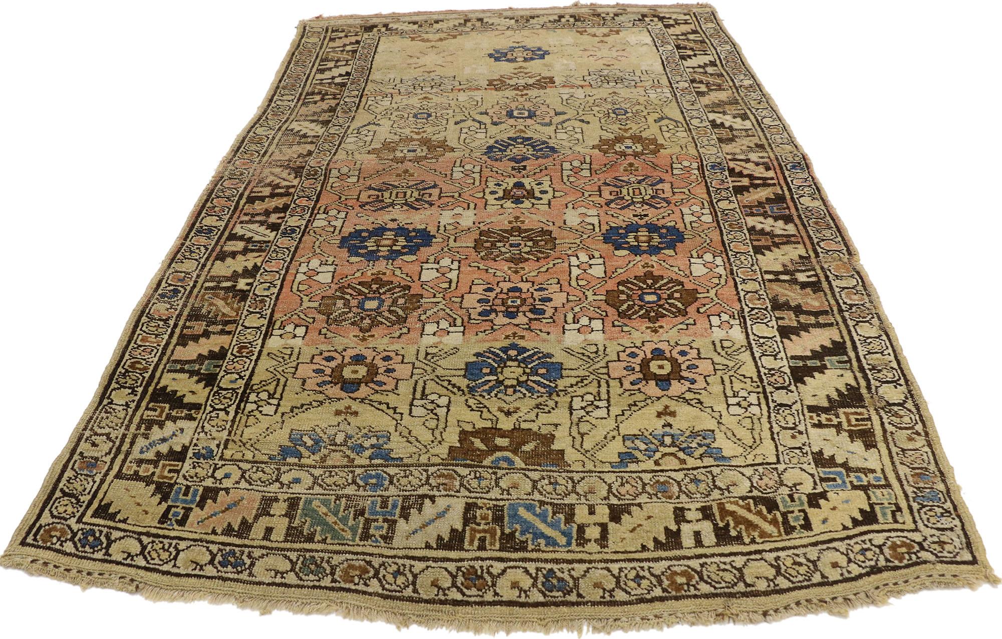 Moderne Tapis persan Bijar ancien de style traditionnel moderne en vente