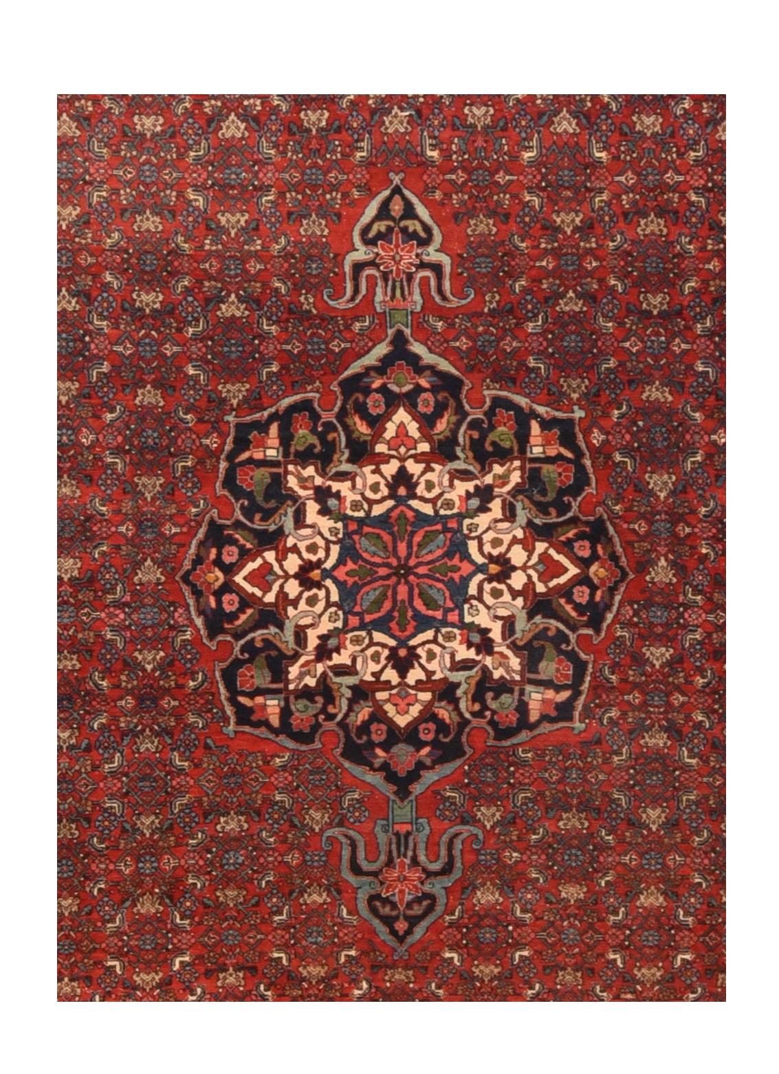 Persian Antique Bijar Rug For Sale