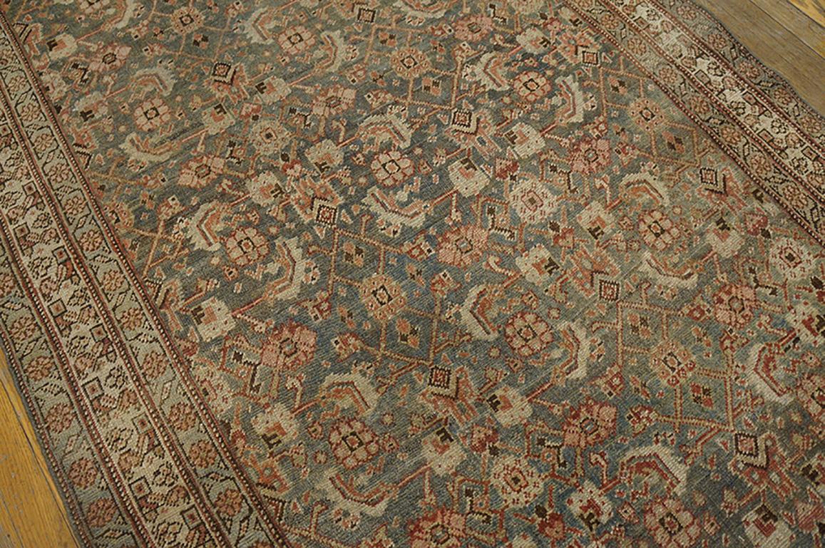 Hand-Knotted Early 20th Century Persian Bijar Carpet ( 4' 2