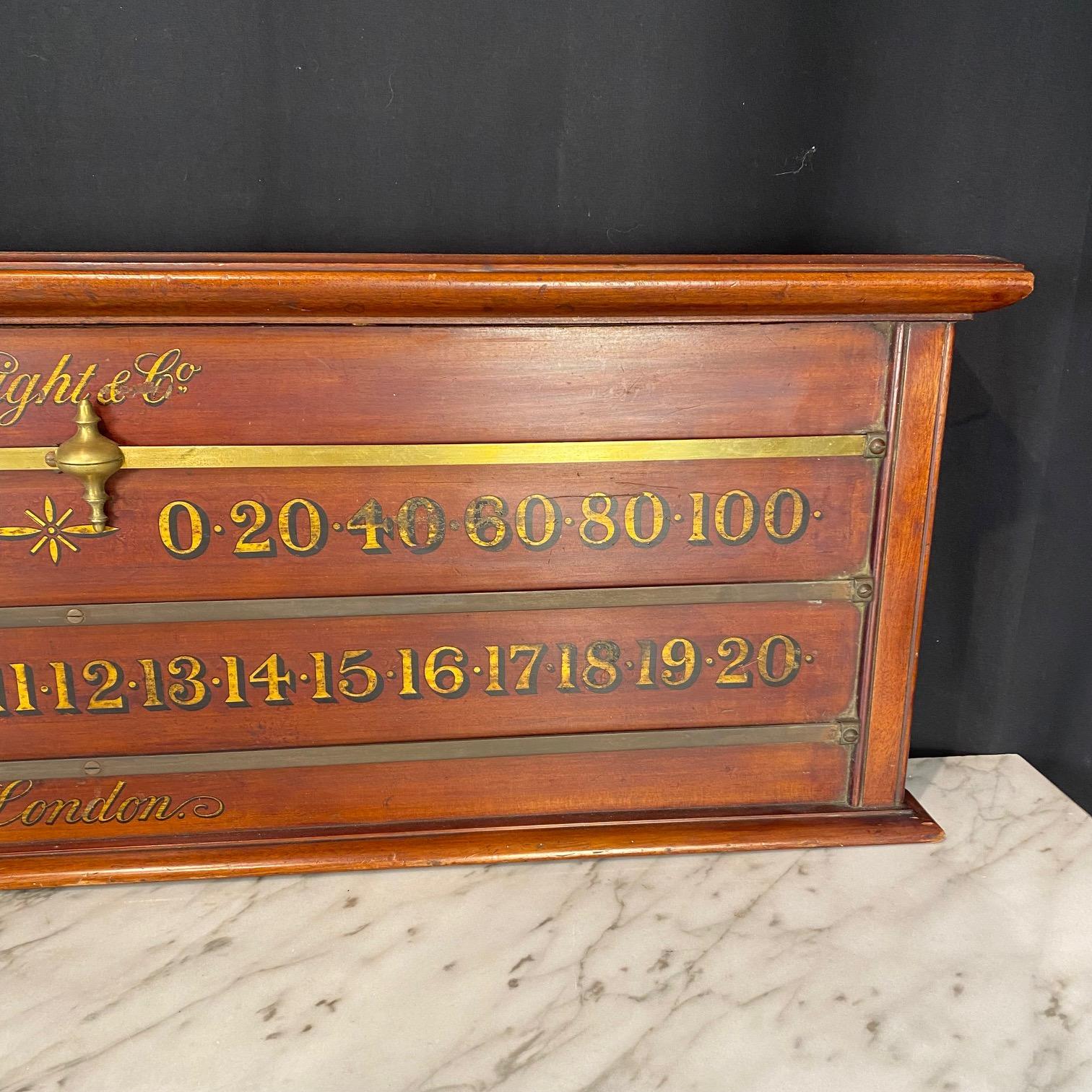 Tablero antiguo de Billar Snooker de G. Wright & Co Londres siglo XIX en venta