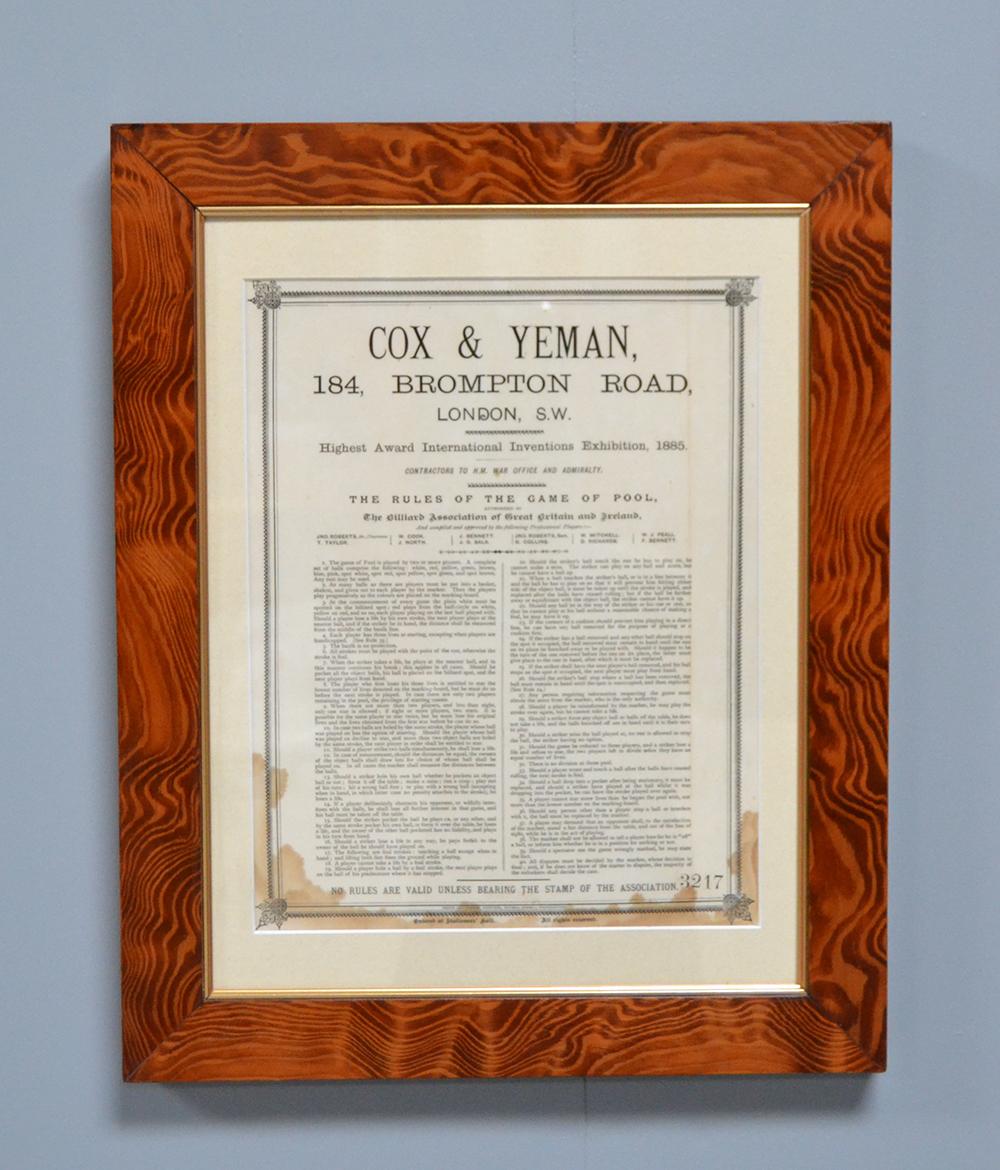 Antiguo juego de billar, billar pirámides casa de campo Alto victoriano en venta