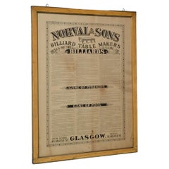 Antique Billiard Rules Pool Rules Pyramid Rules Victorian Framed Rules