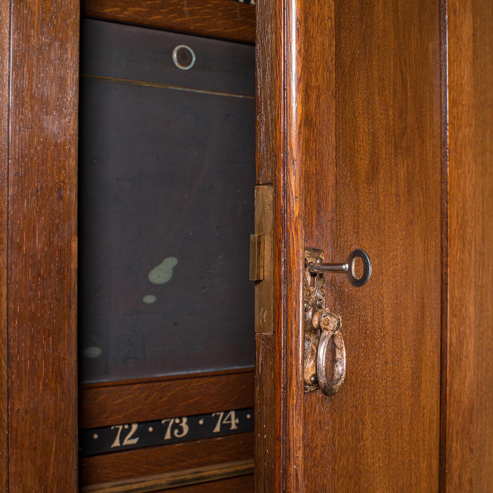 Antique Billiard Scoreboard Cabinet, English, Oak, Decorative, Pool, Edwardian For Sale 6