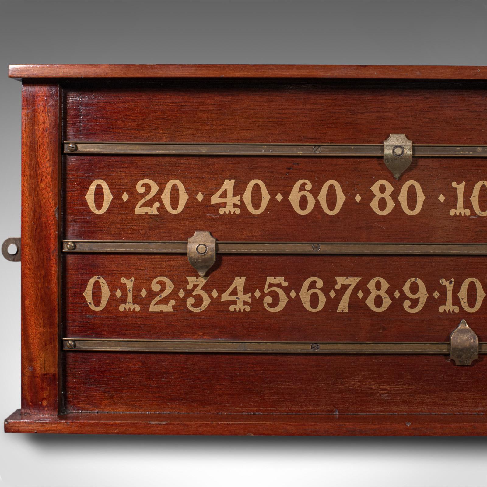 antique snooker scoreboard