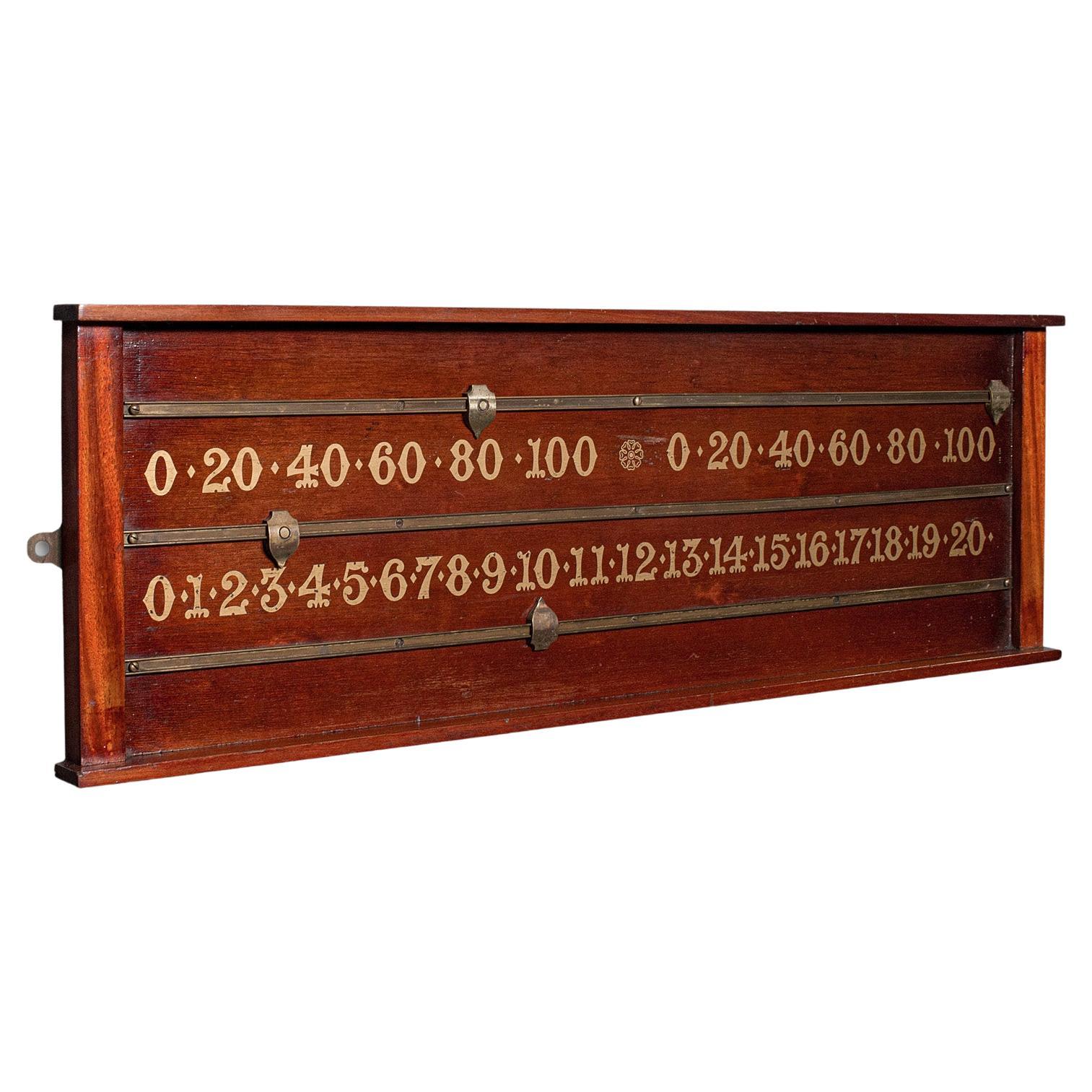Antique Billiard Scoreboard, English, Games Room, Score Counter, Victorian, 1900 For Sale at 1stDibs