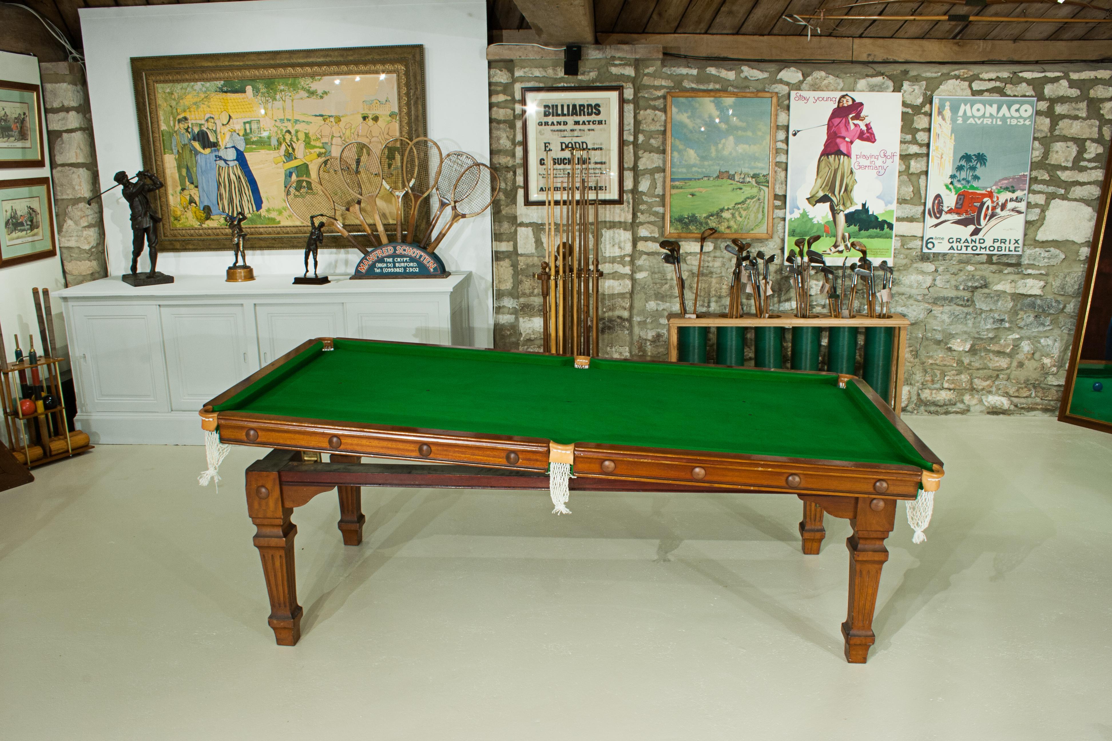 Early 20th Century Antique Billiard, Snooker, POOL Dining Table