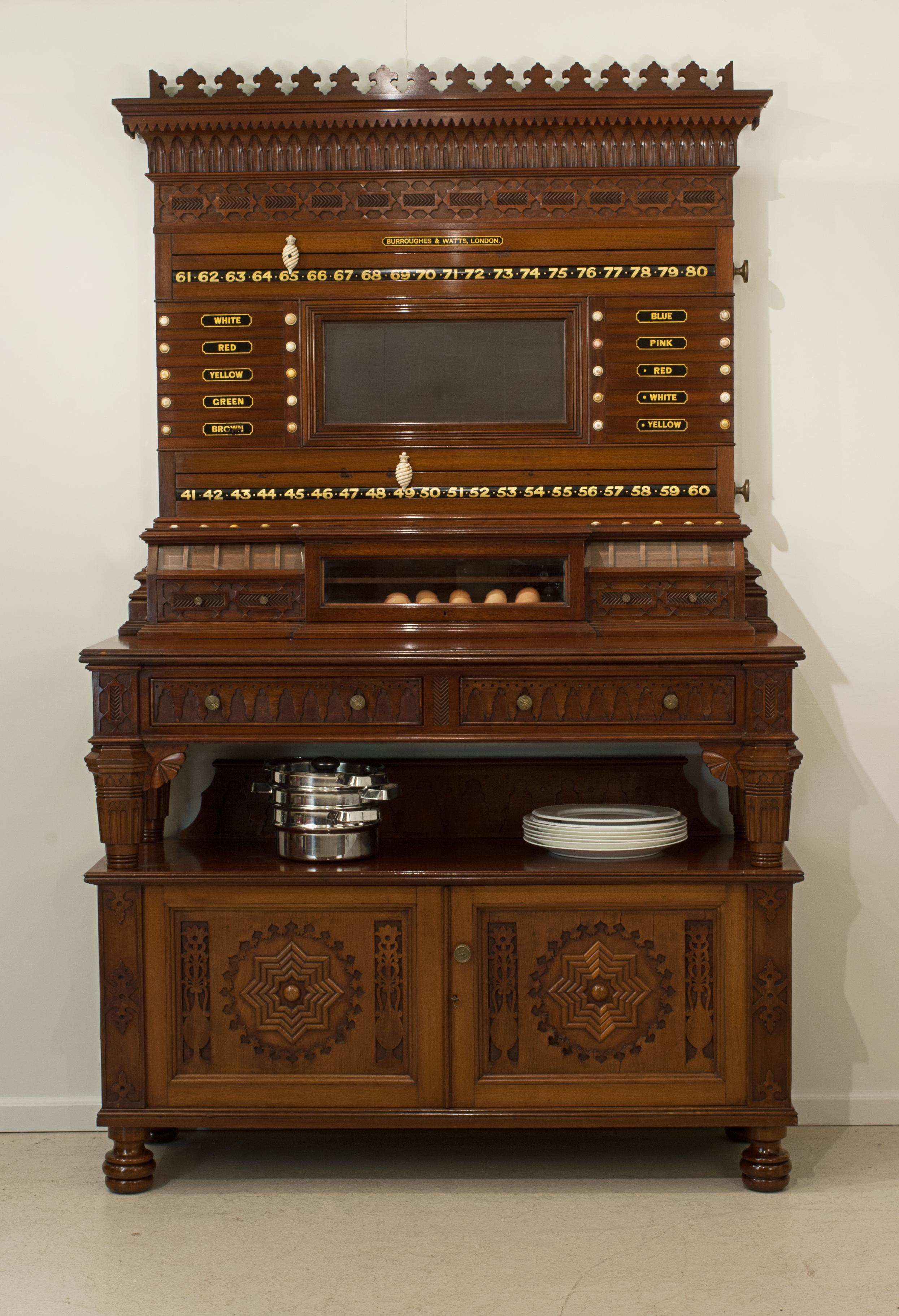 Antique Billiard, Snooker Score Board, Cabinet in Mahogany 10
