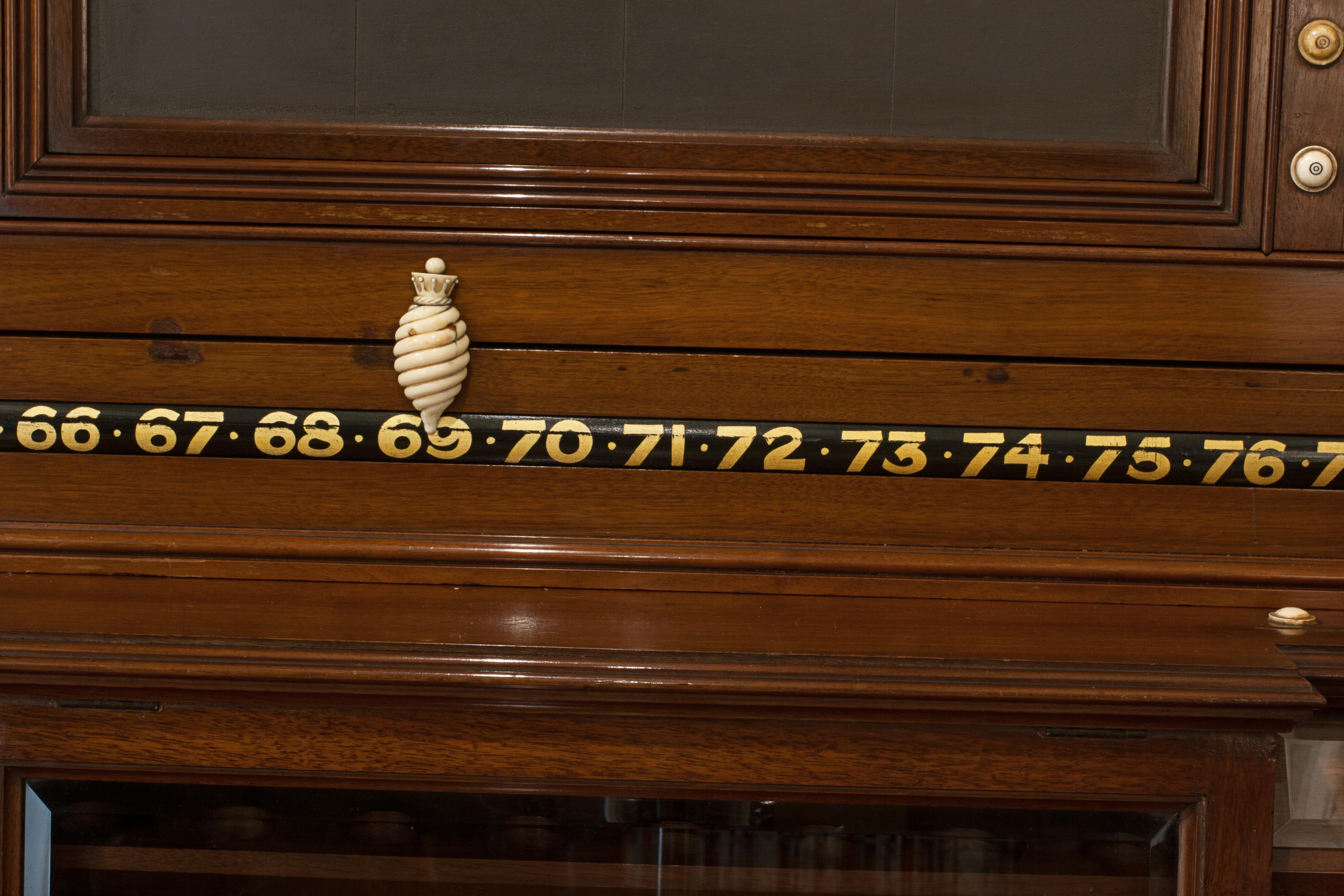 Antique Billiard, Snooker Score Board, Cabinet in Mahogany 12