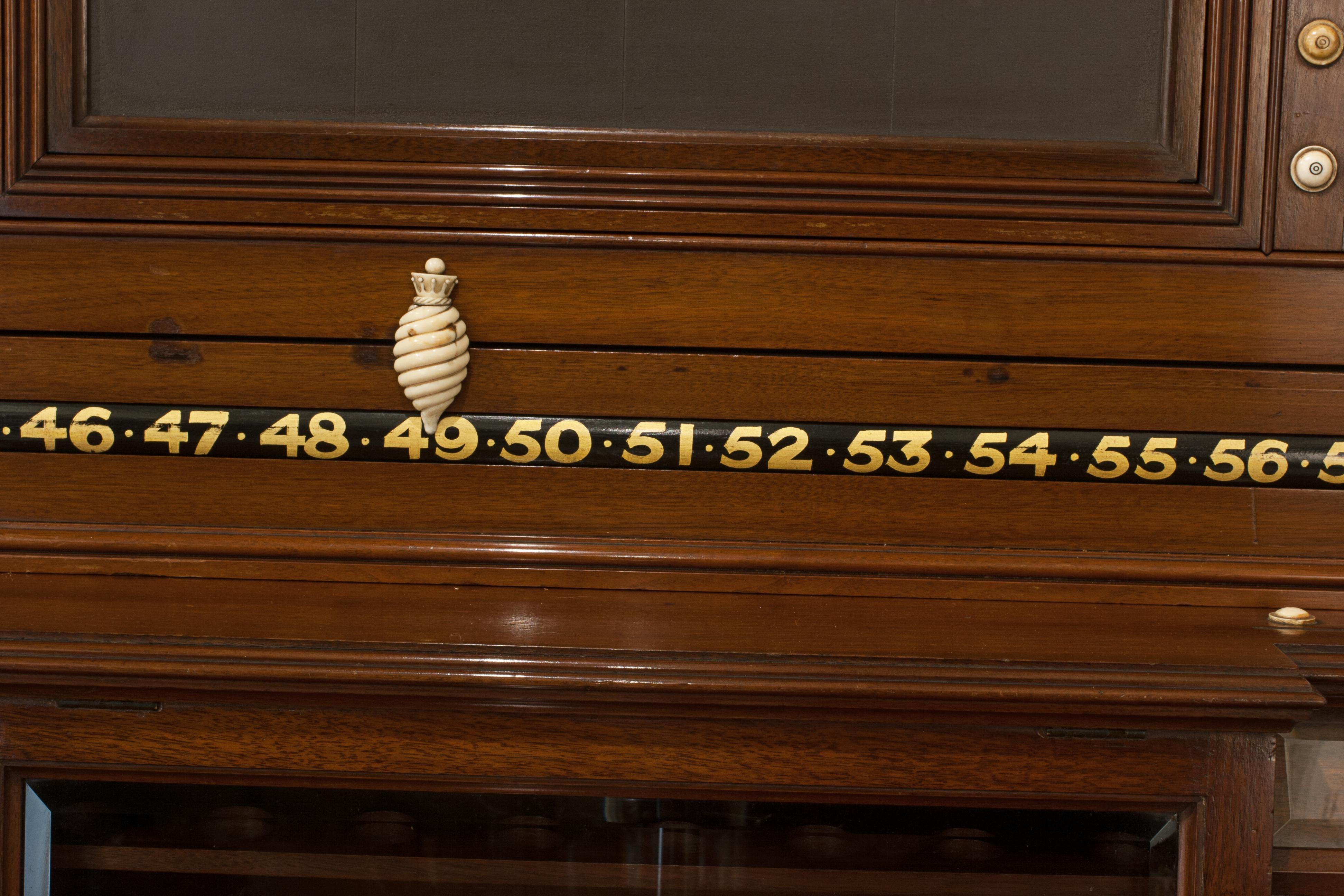 Antique Billiard, Snooker Score Board, Cabinet in Mahogany For Sale 13