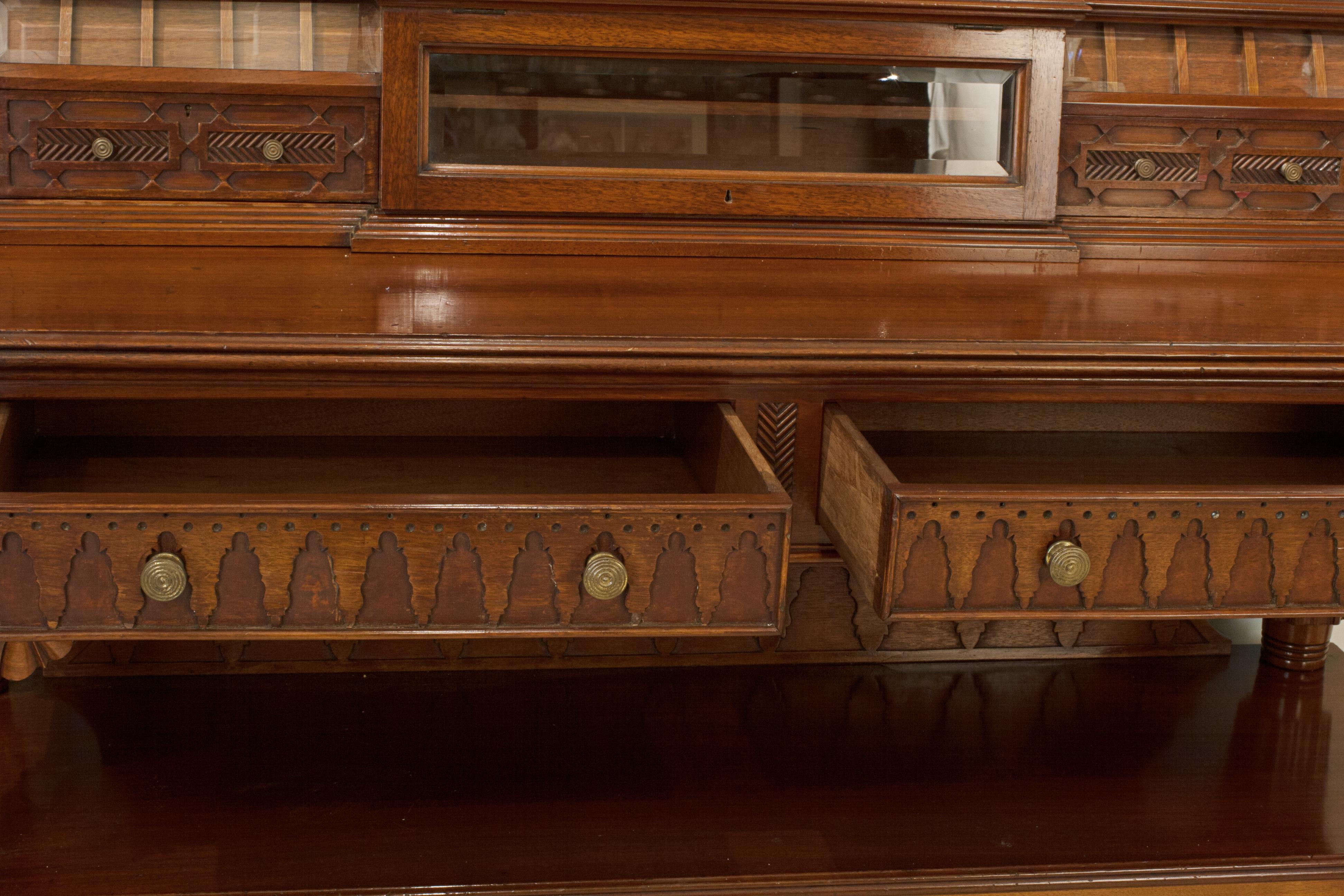 Antique Billiard, Snooker Score Board, Cabinet in Mahogany For Sale 14