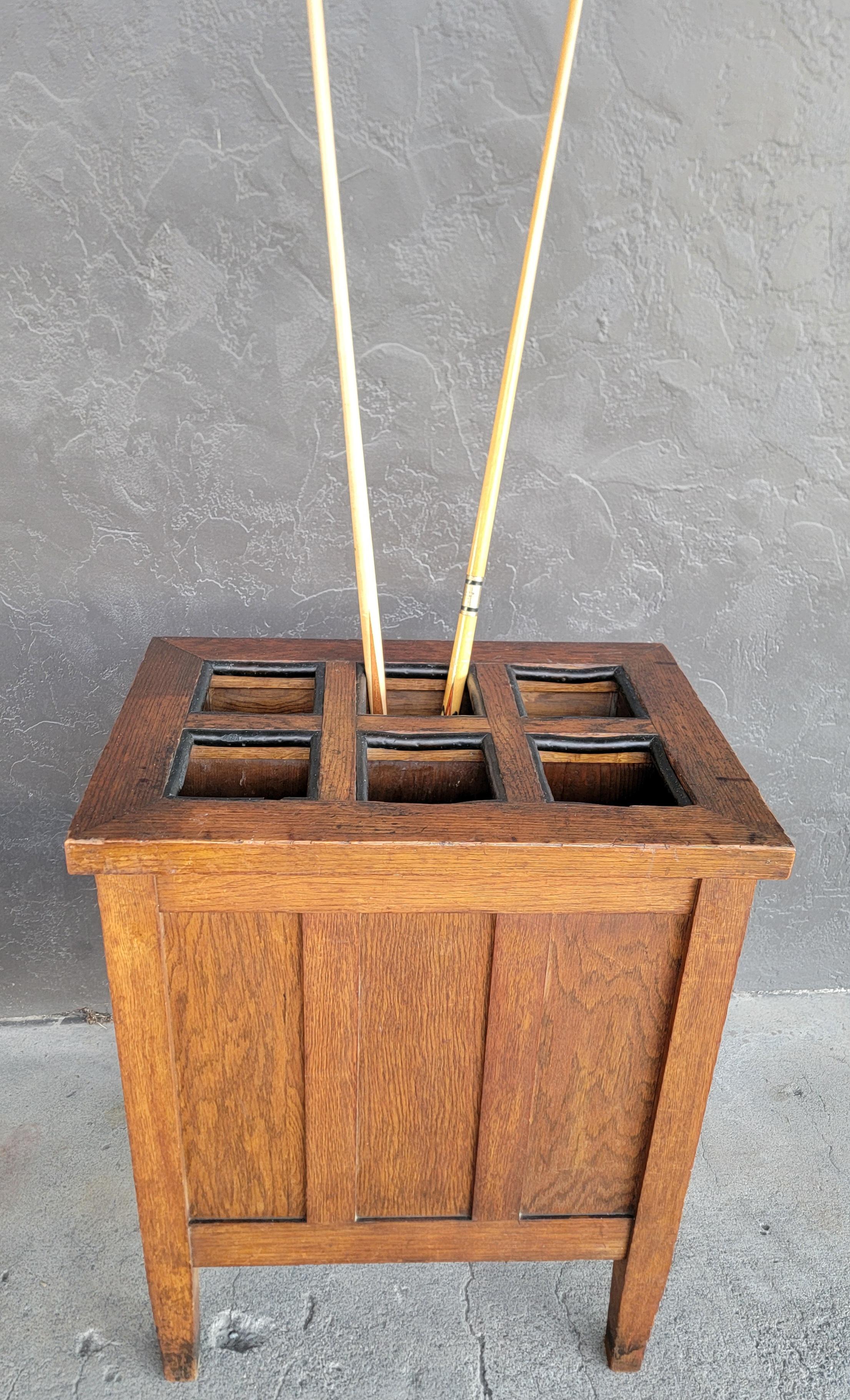 Antico contenitore per stecche da biliardo in vendita 2