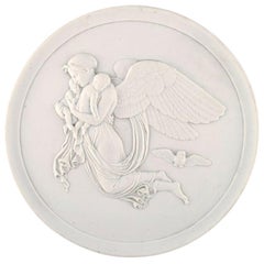 Antique Bing and Grondahl Relief by Thorvaldsen,
Night
, Biscuit, Late 1800s Antique Bing and Grondahl Relief by Thorvaldsen,
Night
, Biscuit, Late 1800s
