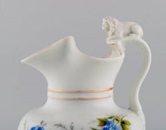 Antique Bing & Grøndahl Chocolate Jug in Porcelain Modelled with a Lion