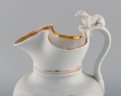Antique Bing & Grøndahl Chocolate Jug in Porcelain Modelled with a Lion