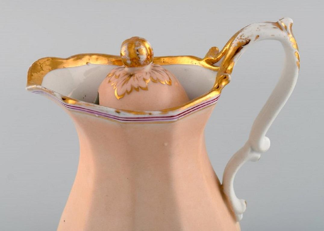 Danish Antique Bing & Grøndahl Chocolate Jug in Porcelain, Rare Model For Sale