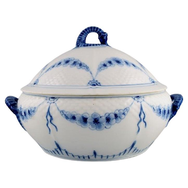 Antique Bing & Grøndahl Lidded Empire Tureen in Hand-Painted Porcelain For Sale