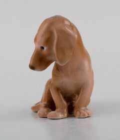 Antique Bing & Grøndahl Porcelain Figurine, Dachshund, Early 20th C