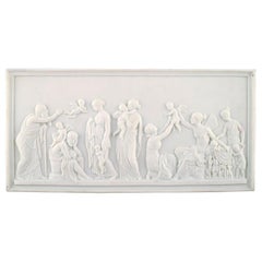 Antique Bing & Grondahl / B & G after Thorvaldsen "Love Ages", Biscuit Plaque