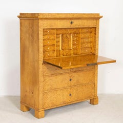 Antique Birch Secretary Bureau from Denmark