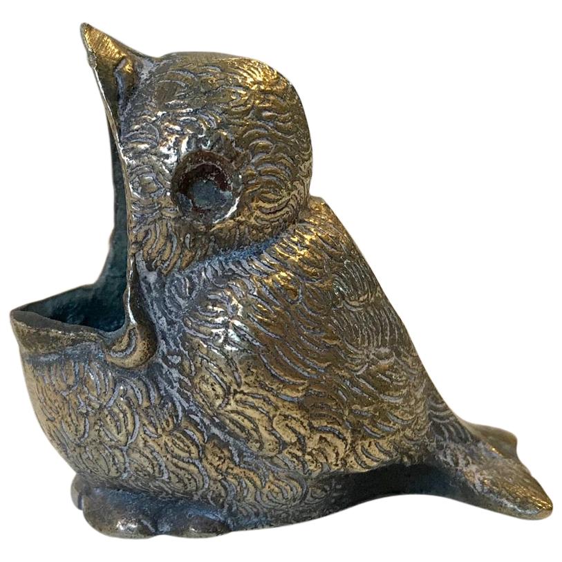 Antique Bird, Ashtray in Brass, Italy, 1920s For Sale