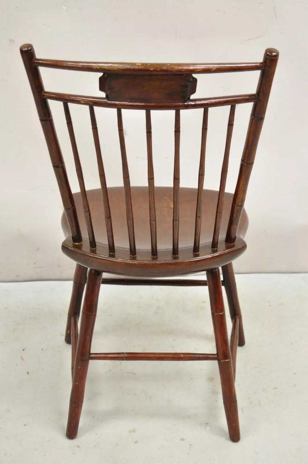 Antique Birdcage Ash Windsor Lippincott Family Side Chair 4