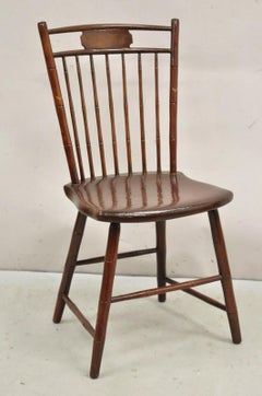 Sedia a gabbia d'uccello antica in frassino della famiglia Windsor Lippincott