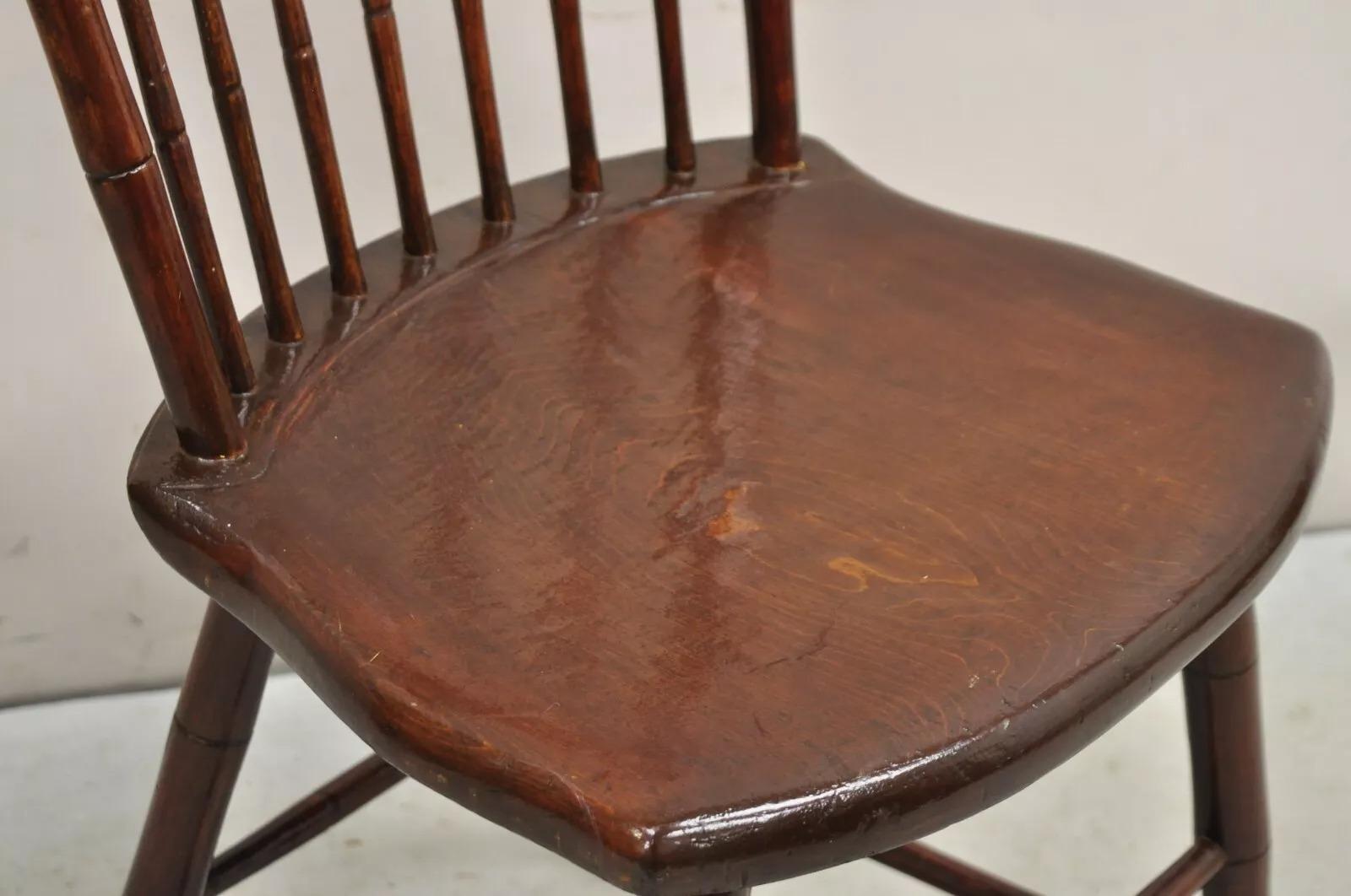 Antique Birdcage Ash Windsor Lippincott Family Side Chair 1