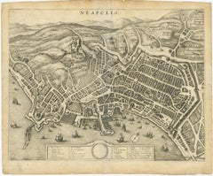 Bird’s-Eye View of Naples – Engraving by Matthäus Merian the Elder c.1650