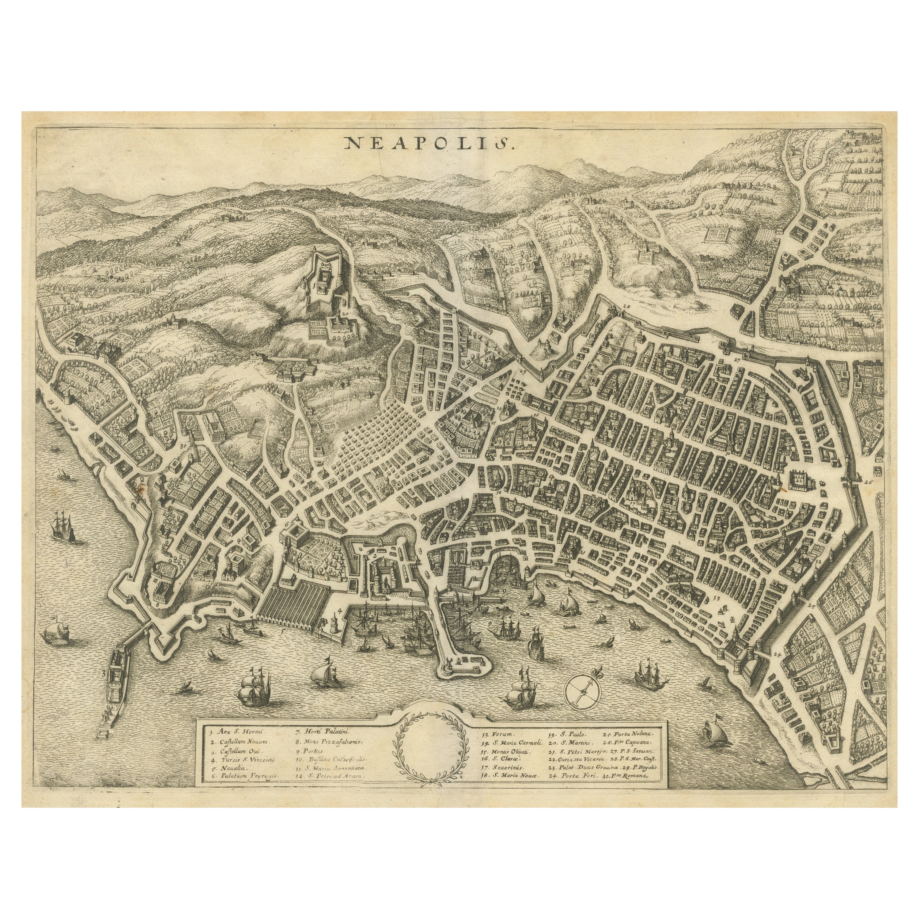 Vue oiseaux de la ville de Naples en Italie