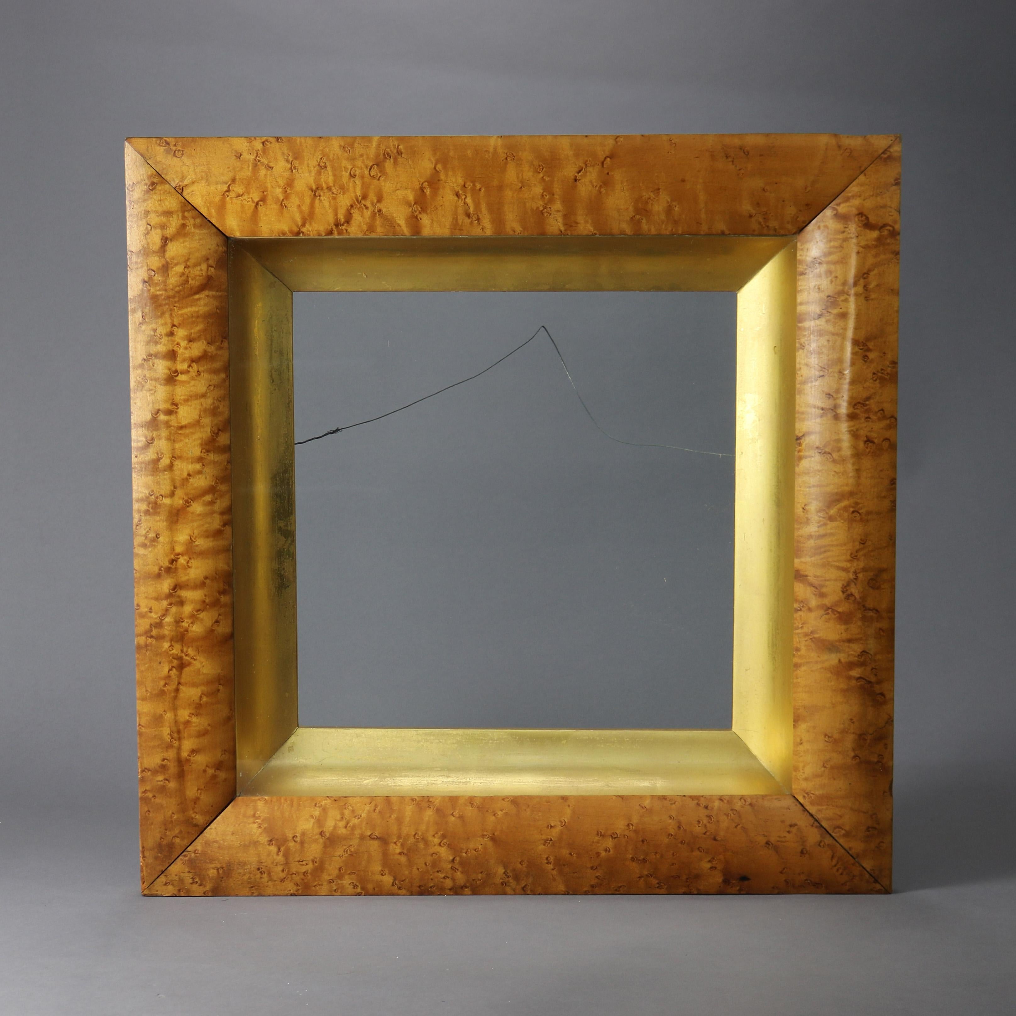Antique Bird’S-Eye & Giltwood Shadow Box Frame, circa 1850 In Good Condition For Sale In Big Flats, NY