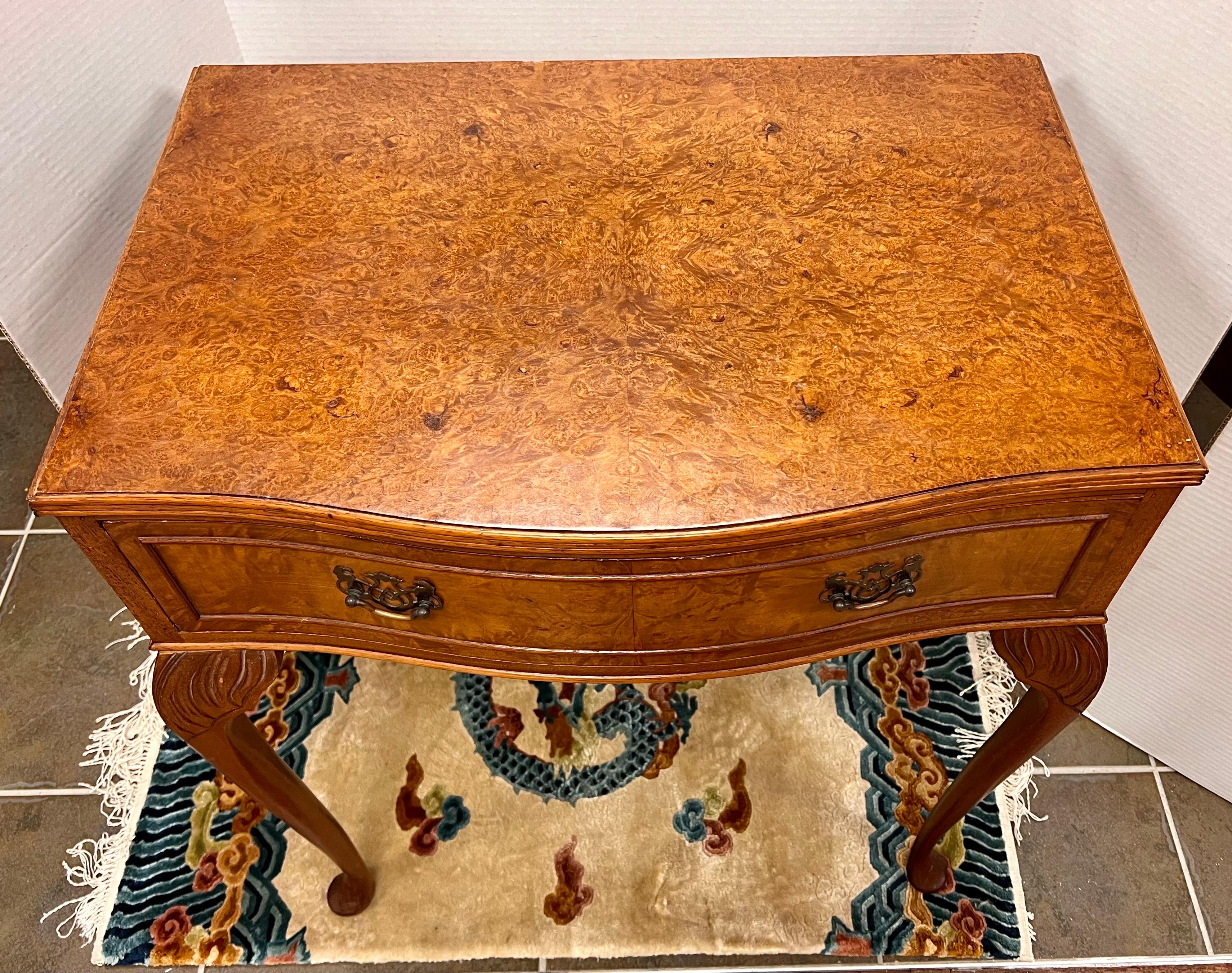 Antique Birdseye Maple One Drawer Side Table 5