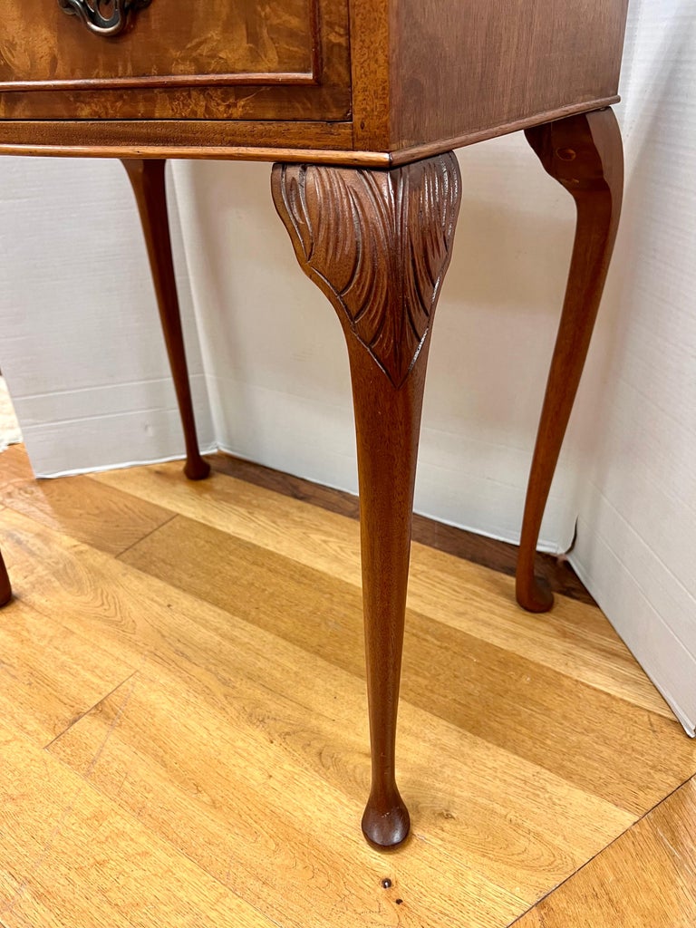 Antique Birdseye Maple One Drawer Side Table For Sale at 1stDibs