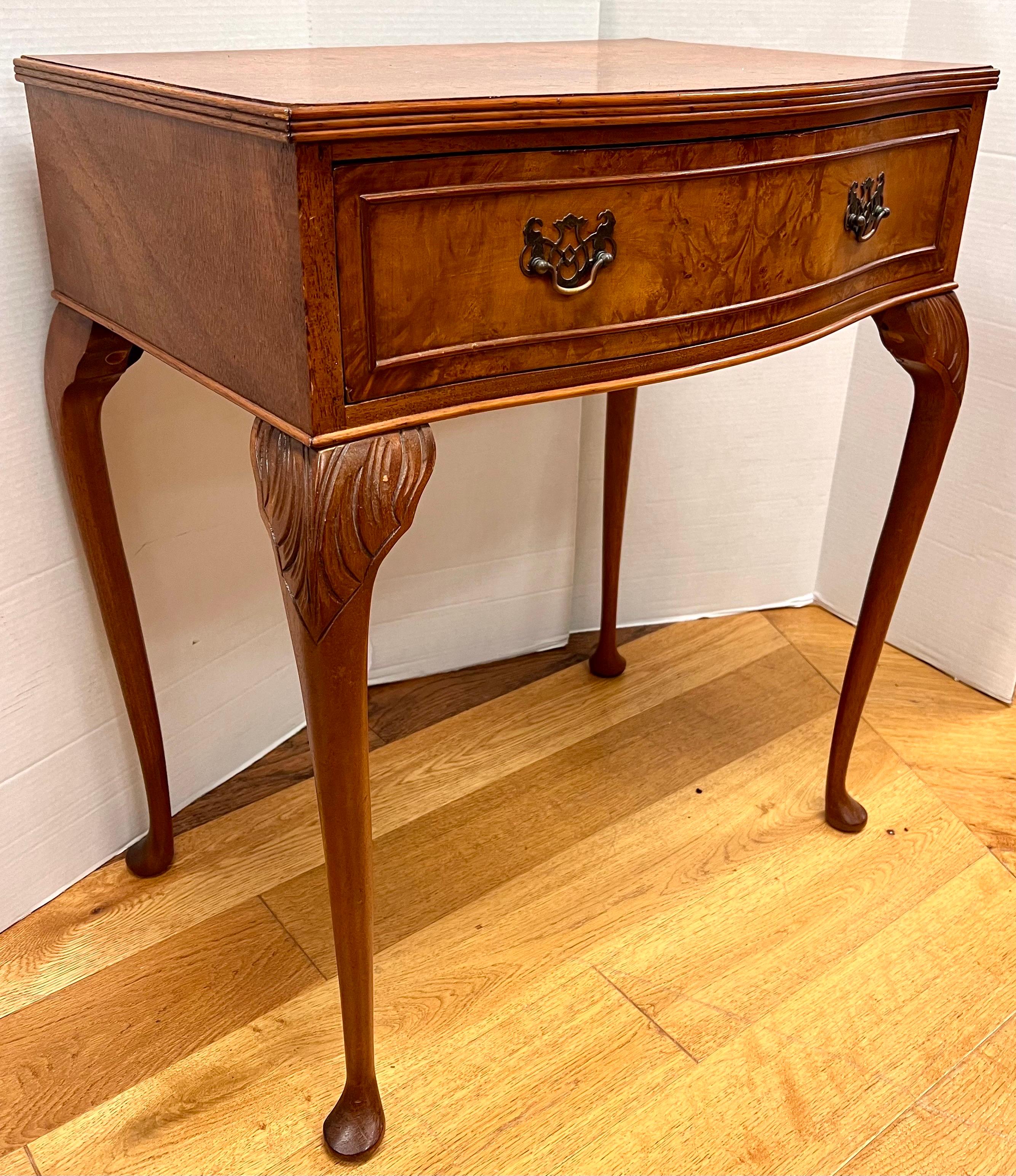 Antique Birdseye Maple One Drawer Side Table 3