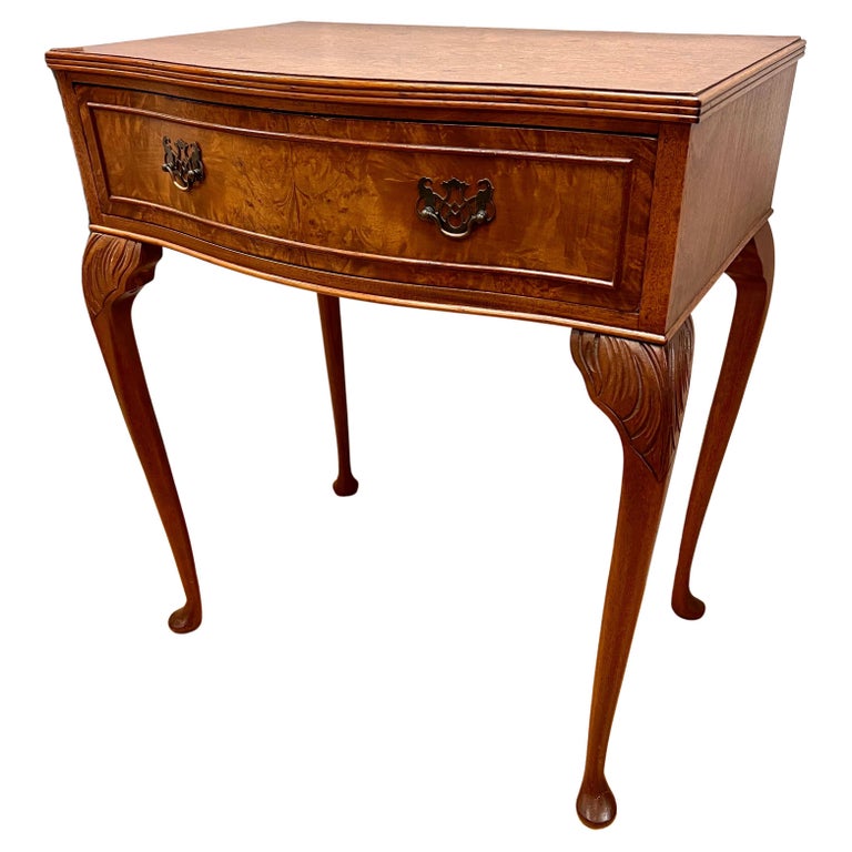 Antique Birdseye Maple One Drawer Side Table For Sale at 1stDibs