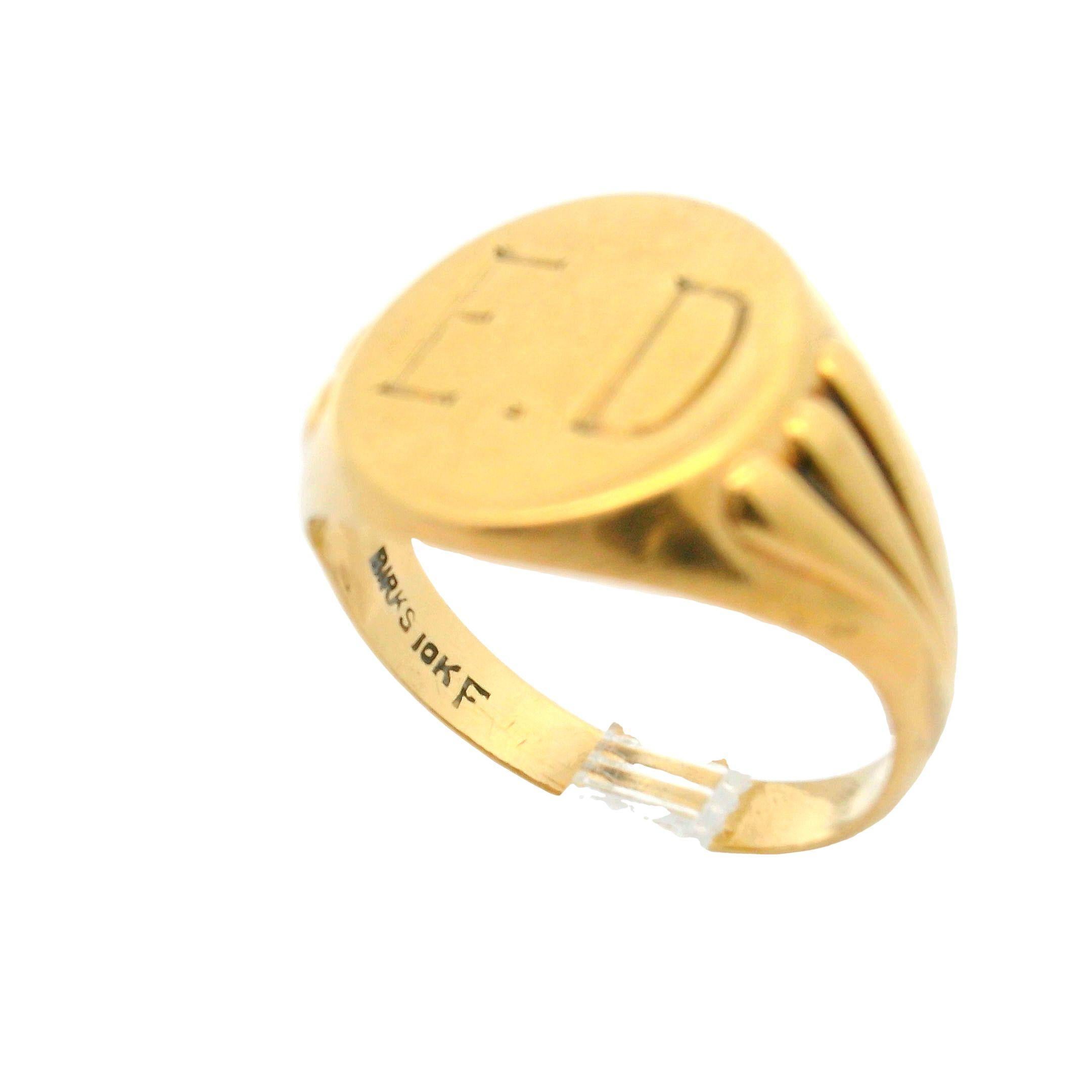 Material: Solid 10k Yellow Gold
Weight: 4.64 Grams
Ring Size: 8.0 ( fitted on finger, please contact us prior to purchase with sizing inquiries)
Ring Width: 15.55mm (0.61