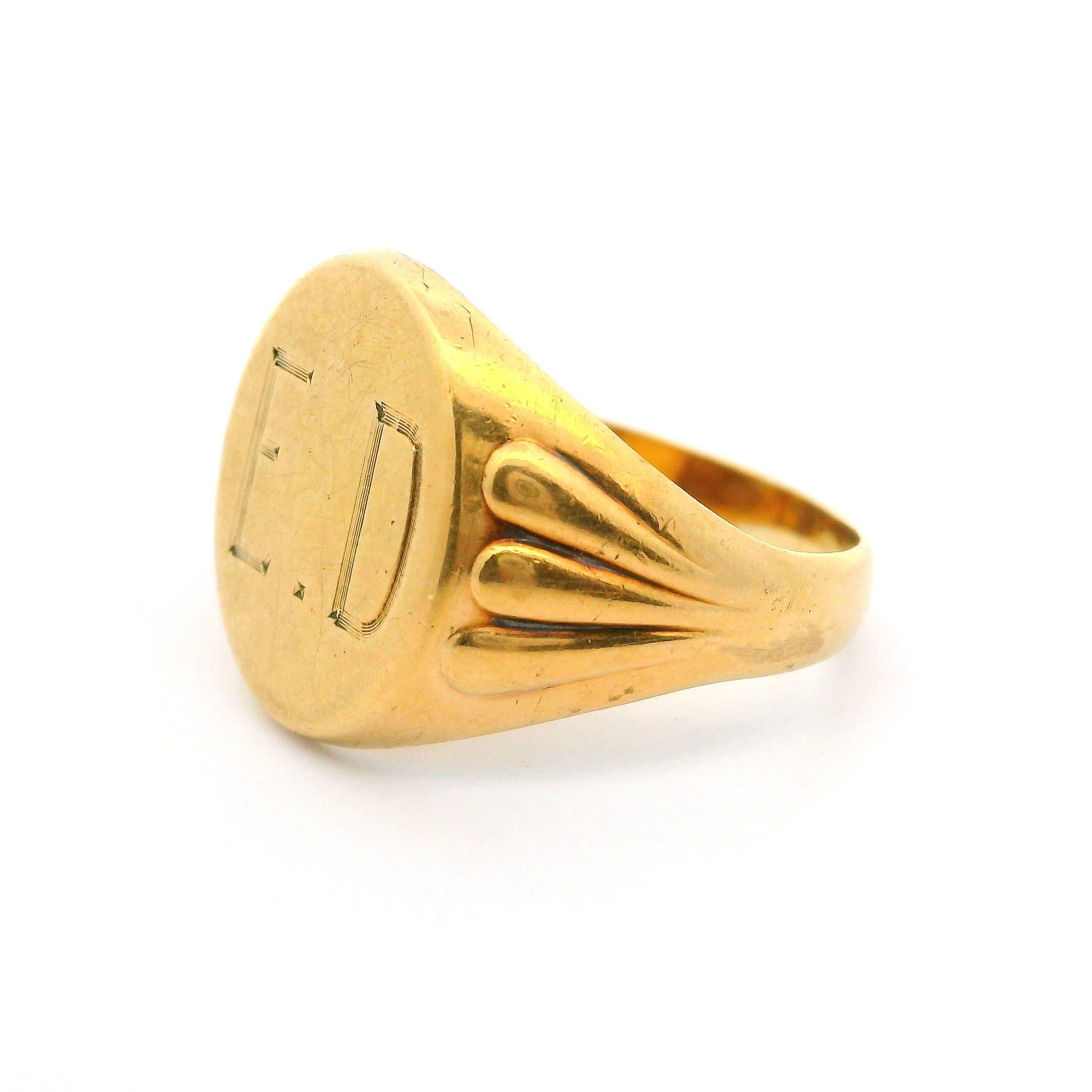 Antique Birks 10k Yellow Gold Engraved 