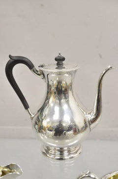 Antique Birks Regency Plate Silver Plated Tea Pot Set - 3 Pc Set