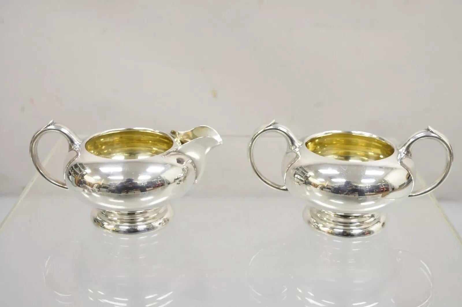 Sconosciuto Antico set di teiere Birks Regency placcato in argento - Set da 3 pezzi in vendita