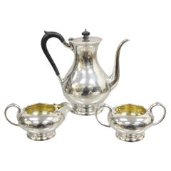 Antique Birks Regency Plate Silver Plated Tea Pot Set - 3 Pc Set