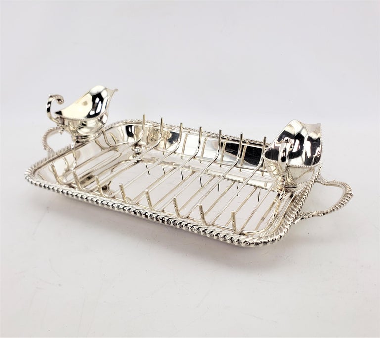 Antique Birks Silver Plated Asparagus Server Set with Rope Accent