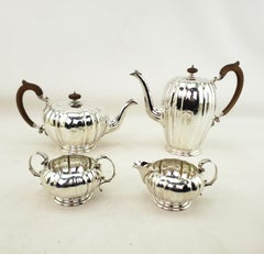 Antique Birks Sterling Silver Tea or Coffee Set with Creamer & Sugar Bowl