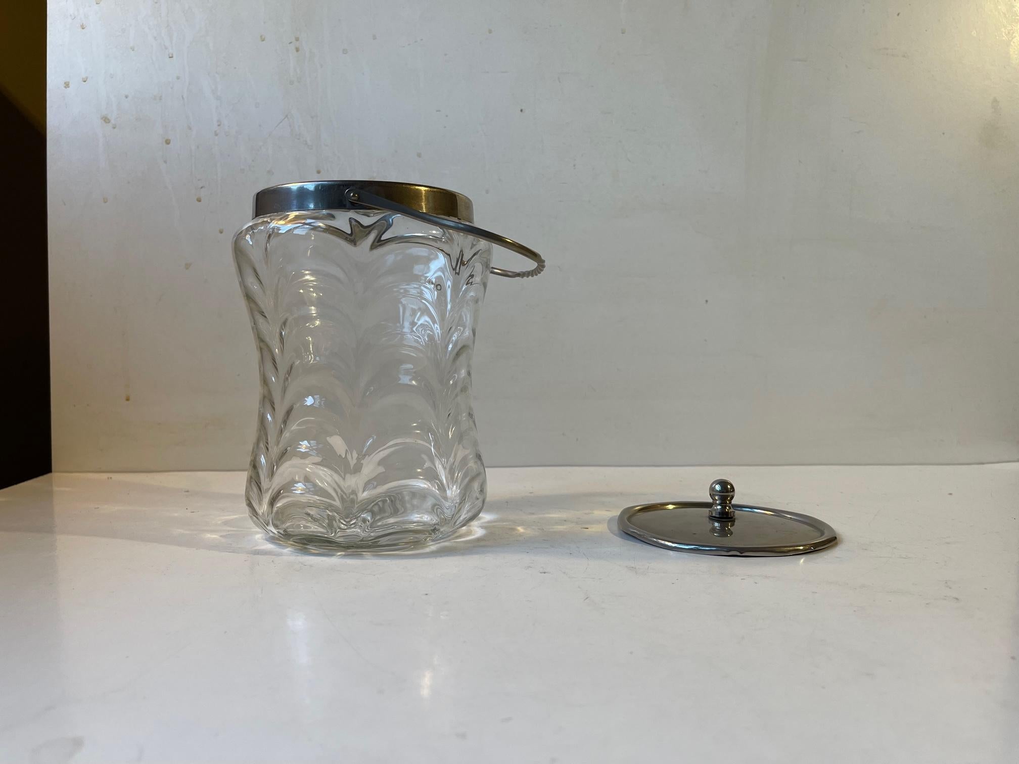 vintage glass cookie jar
