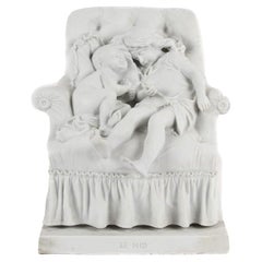 Antique Bisque Figural "Le Nid" by Aristide-Onésime Croisy