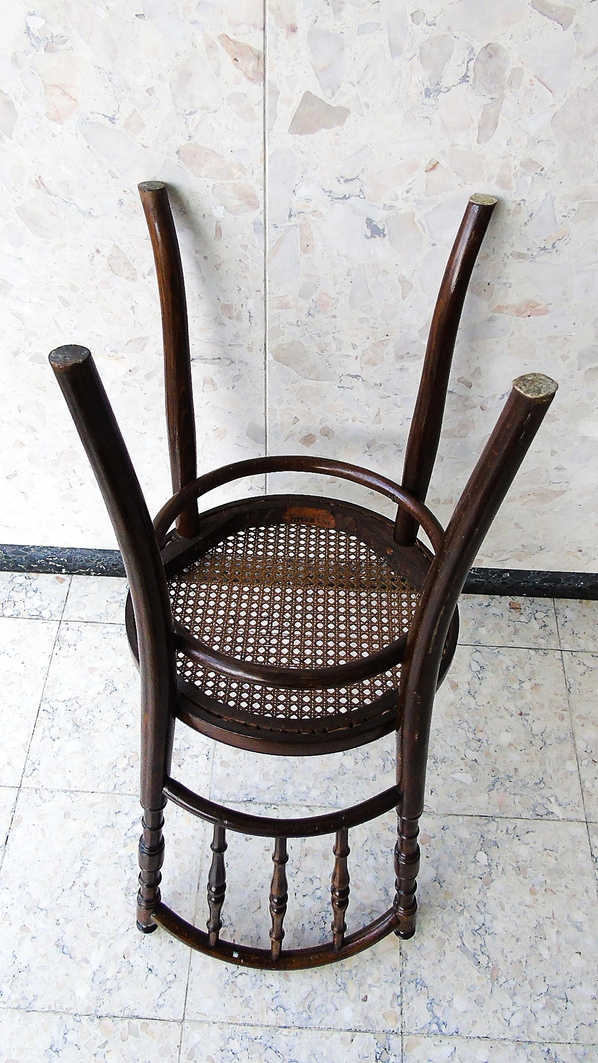 Czech Antique Bistro Chair by Jozef Kohn, 1930s