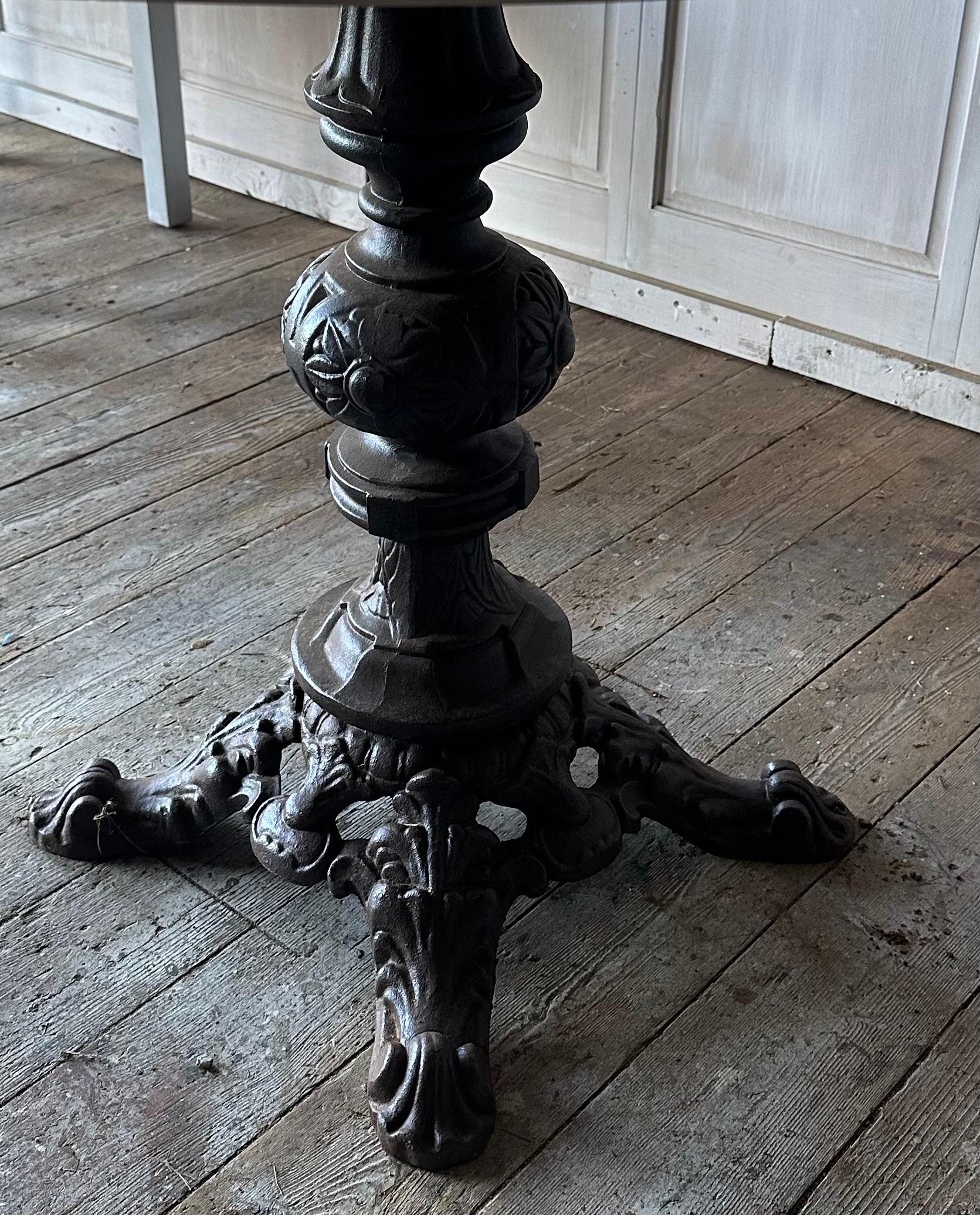 Baroque Revival Antique Bistro Dining Table Base For Sale