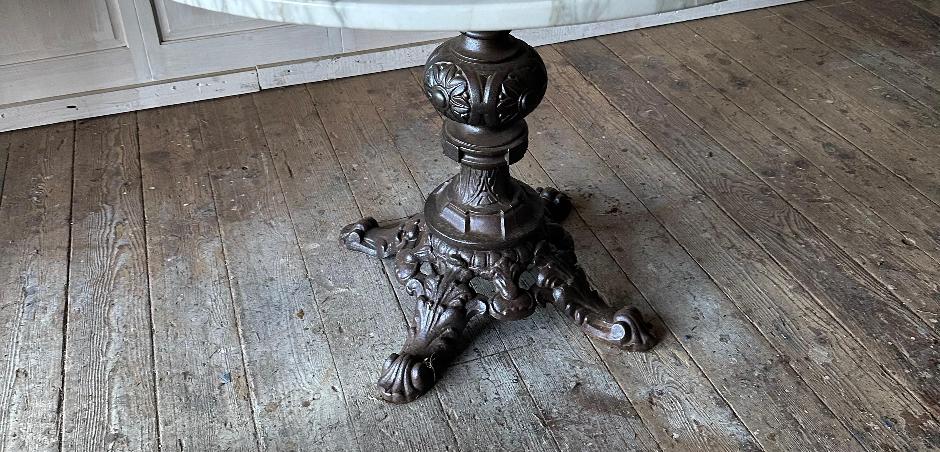 European Antique Bistro Dining Table Base For Sale