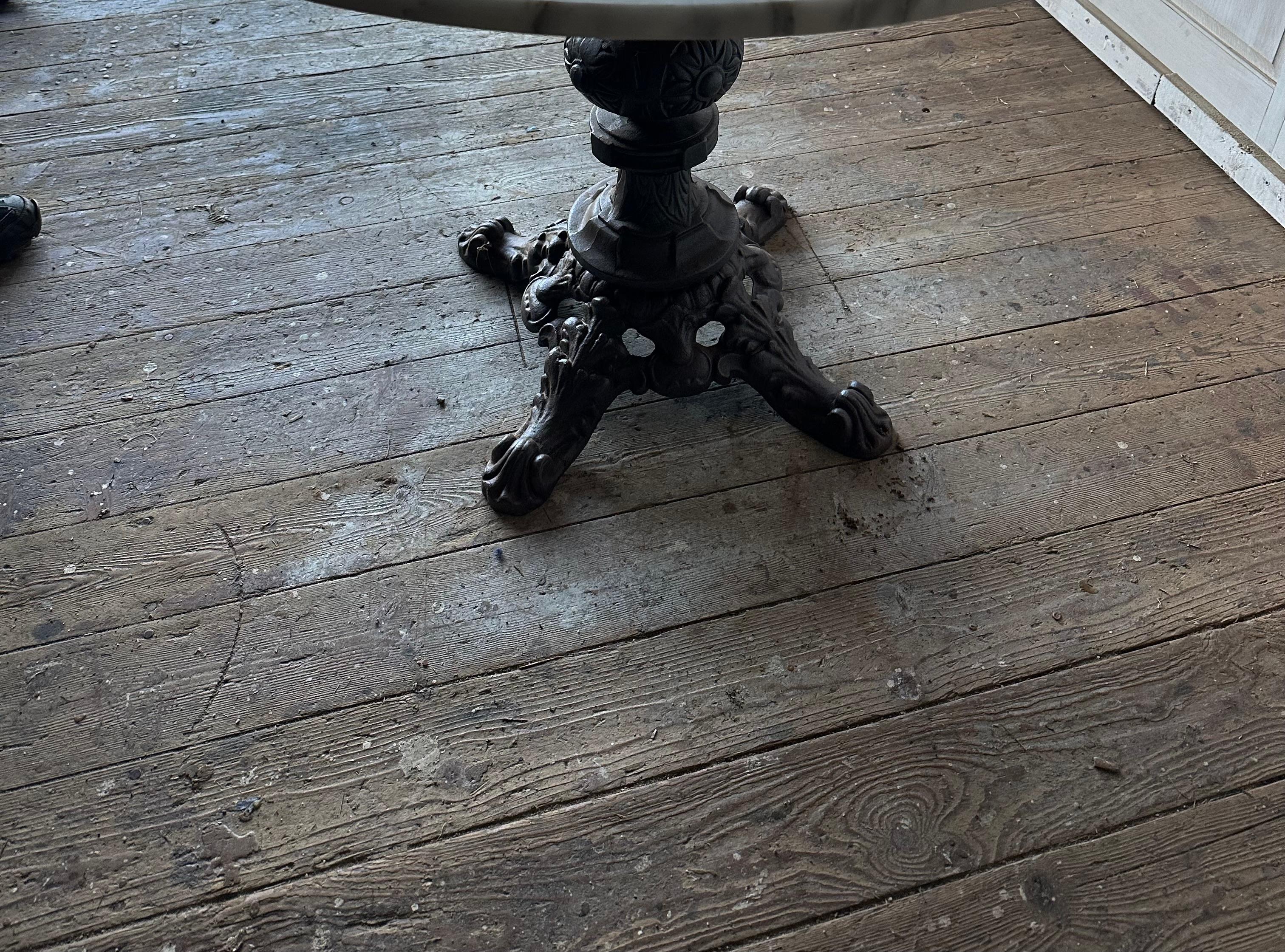 Cast Antique Bistro Dining Table Base For Sale