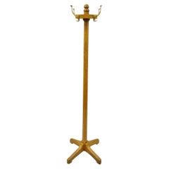 Antique BL Marble Chair Co. Oak Wood Revolving Arts & Crafts Coat Tree Stand