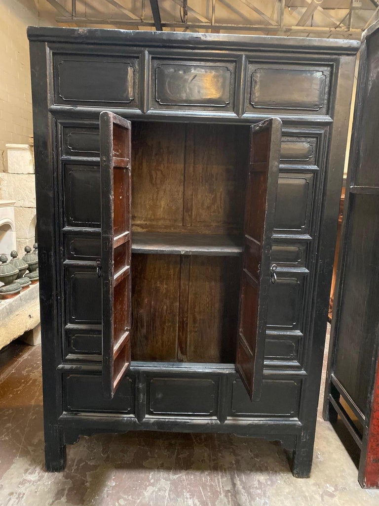 Antique Black Armoire at 1stDibs