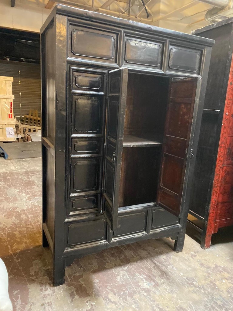 Antique Black Armoire at 1stDibs